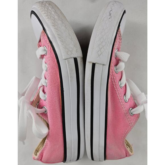 CONVERSE ALL STAR YOUTH PINK LOW TOP CHUCK TAYLOR SNEAKERS SIZE 11 - Picture 8 of 11